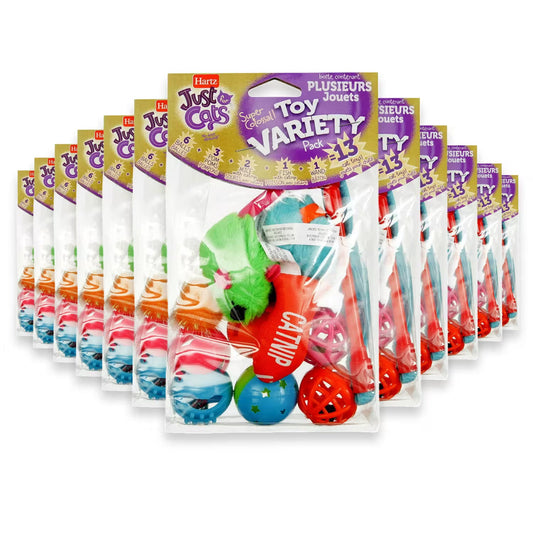 Hartz Just 4 Cats Variety Pack Cat Toys 13 Ct 20 Pack