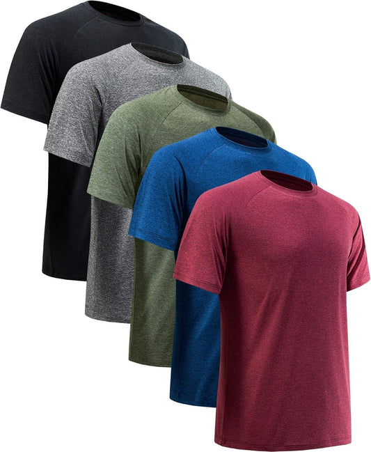 MCPORO Men's Short Sleeve Quick Dry Gym T-Shirt Moisture Wicking Lightweight