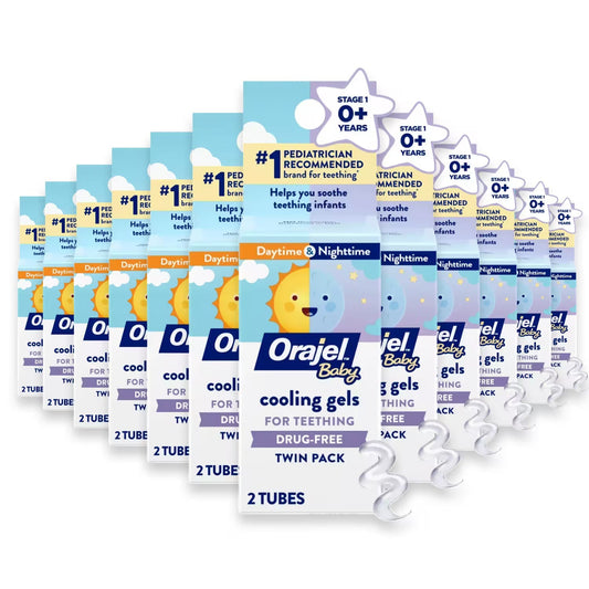 Orajel Baby Cooling Gels Drug-Free Teething Relief Twin Pack 0.18 Oz 24 Pack