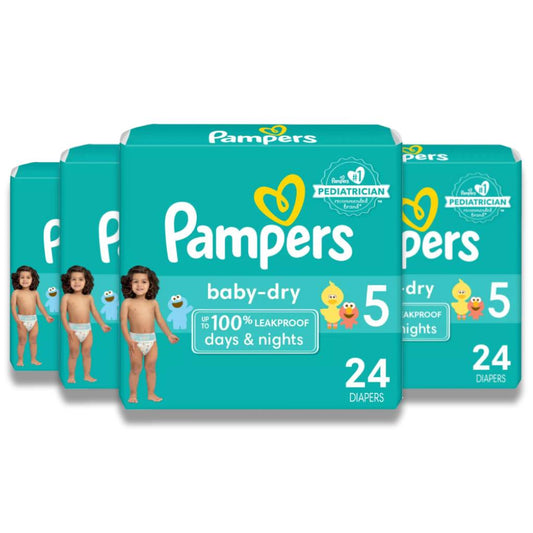 Pampers Baby Dry Diapers Size 5 24 Ct 4 Pack